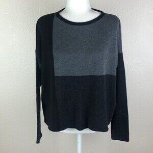 Eileen Fisher Tencel Organic Cotton Silk Drop Shoulder Boxy Sweater Size M